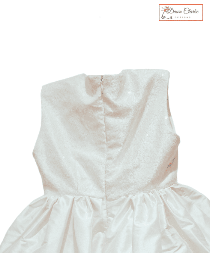 Silk ivory/white party celebration flower girl dress - Aged 2 | Dawn Clarke Designs