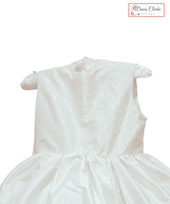 Silk ivory/white party celebration flower girl dress - Aged 2 | Dawn Clarke Designs