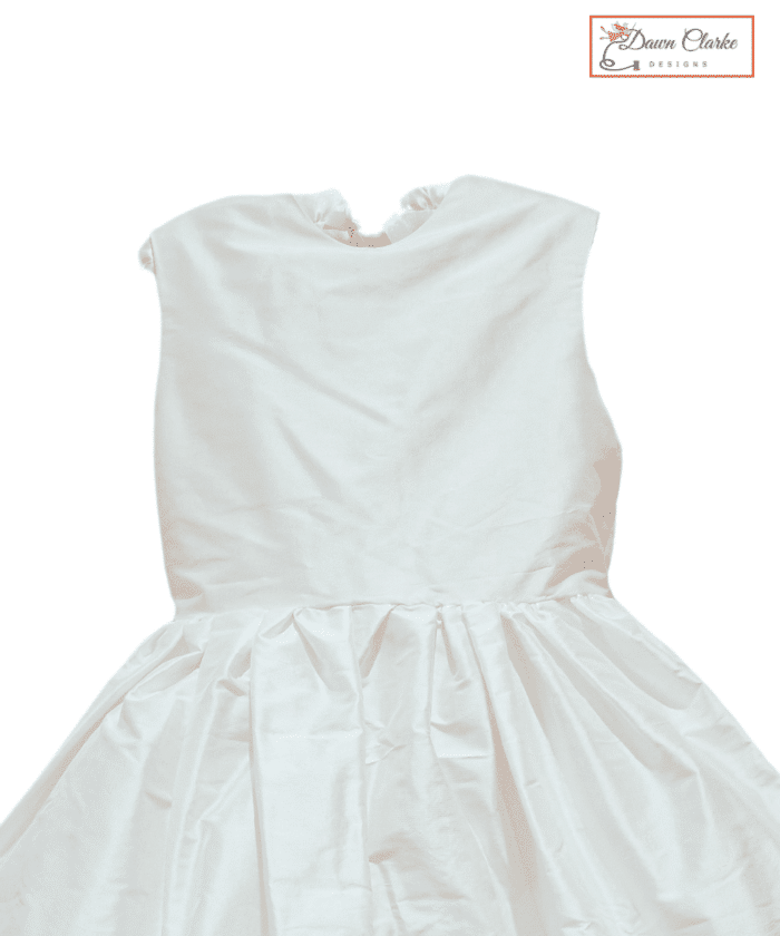 Silk ivory/white party celebration flower girl dress - Aged 4 | Dawn Clarke Designs