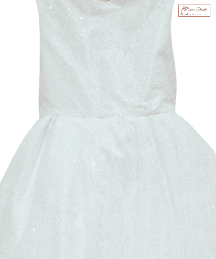 Silk ivory/white party celebration flower girl dress - Aged 6 | Dawn Clarke Designs